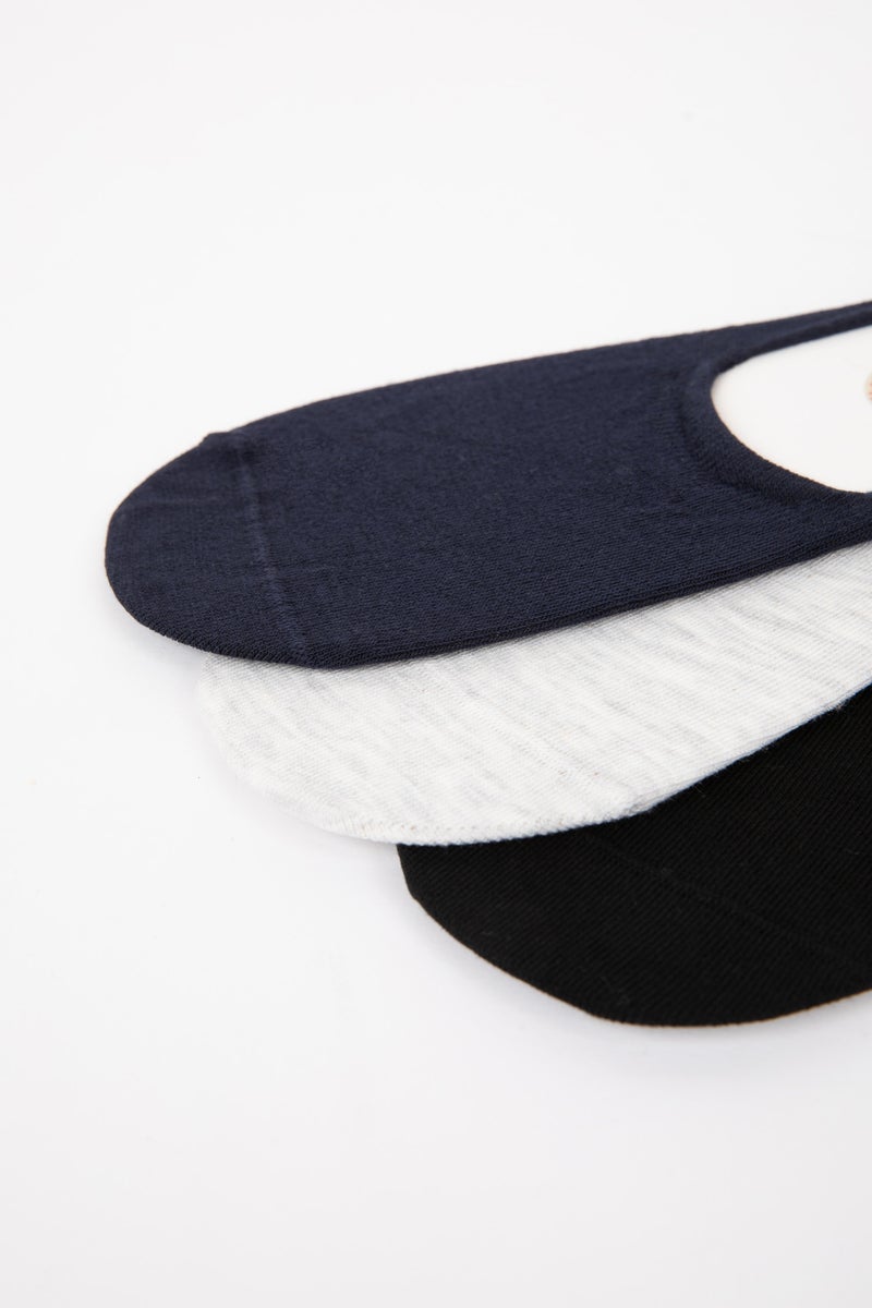 DeFacto Multicolour Man Men Basic 3-pack Ballet Socks Casual - Image 5